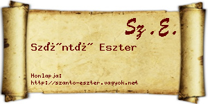 Szántó Eszter névjegykártya